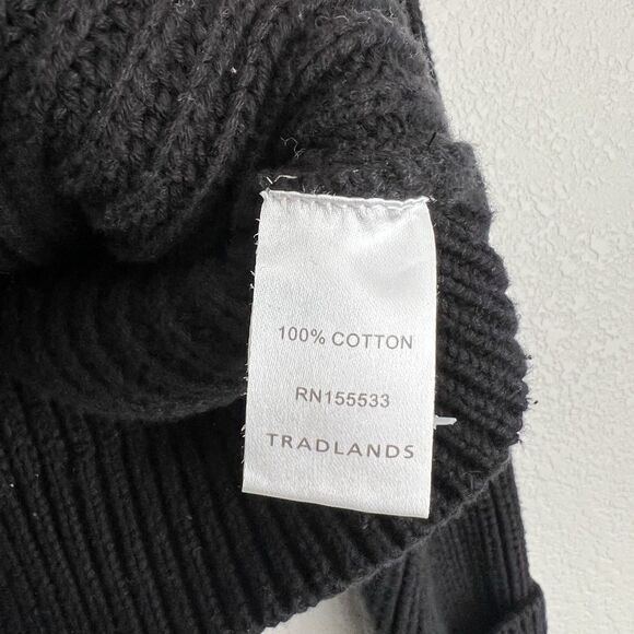 Tradlands Shelter Cardigan Ribbed Chunky Size Small Black - Picture 4 of 5